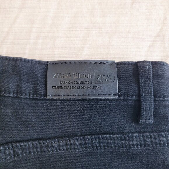 Black FLEECE WARM Jeans, Cozy Winter Jeans, Skinny Denim Pants, Size 29 - Picture 6 of 9
